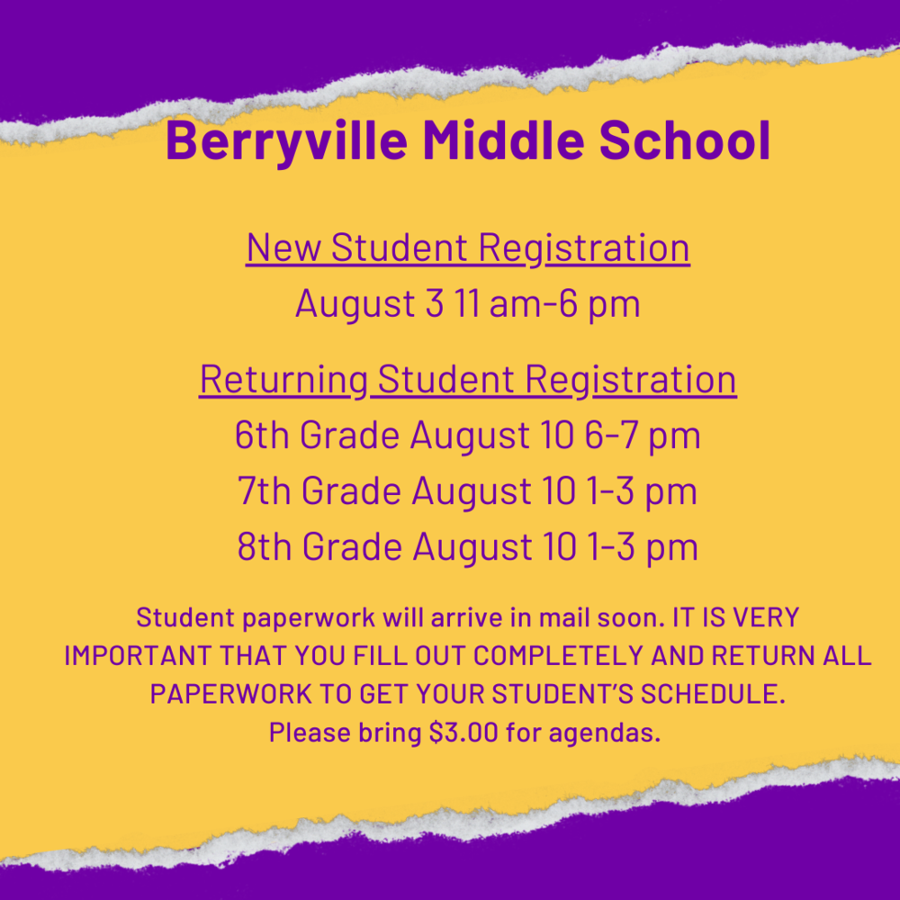 BMS New Student Registration | Berryville Middle School